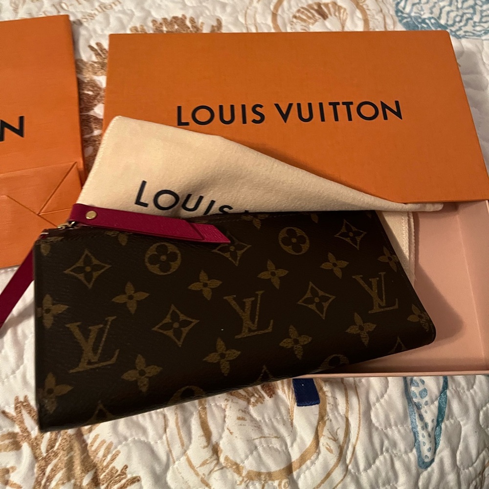 Louis Vuitton Brown and Pink Wallet